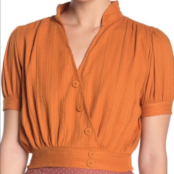 Nwt Orange Crop Top - Picture 2 of 10
